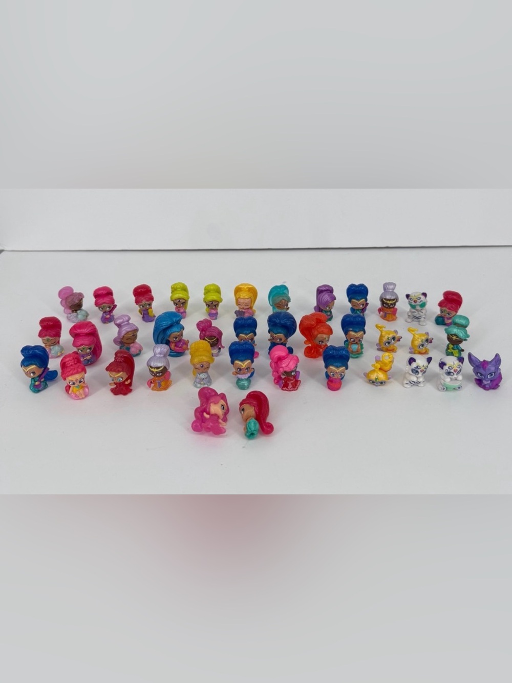 Lot of 38 Mattel Shimmer & Shine Teenie Genies Mini Figures Nickelodeon Glitter